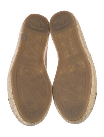 Chanel Interlocking CC Logo Lambskin Espadrilles