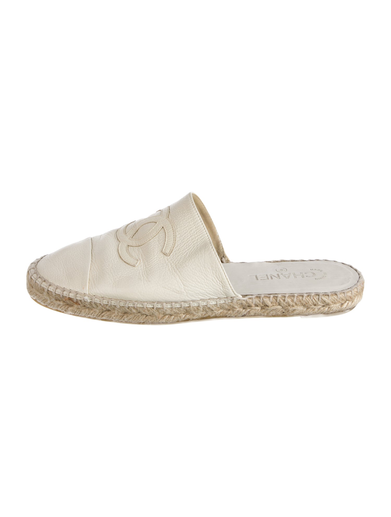 Chanel Interlocking CC Logo Calfskin Espadrilles