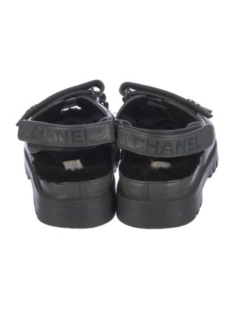 Chanel 2023 Interlocking CC Logo Slingback Sandals