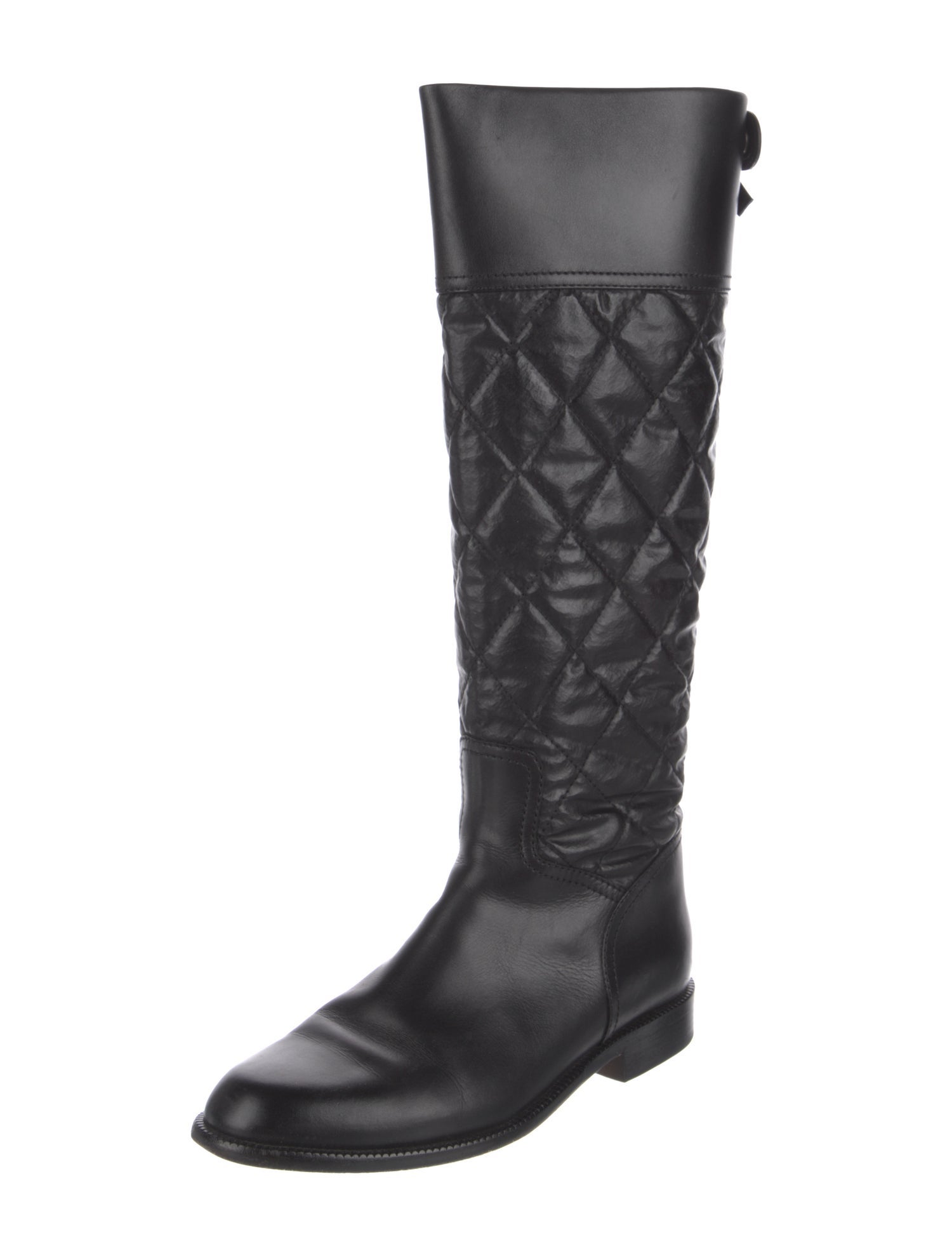 Chanel 2011 Interlocking CC Logo Riding Boots