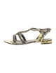 Chanel 2014 Interlocking CC Logo T-Strap Sandals