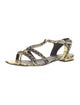 Chanel 2014 Interlocking CC Logo T-Strap Sandals