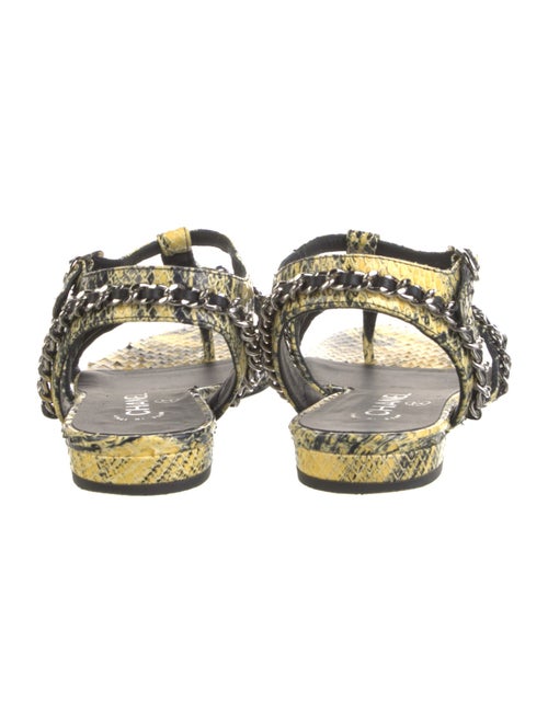 Chanel 2014 Interlocking CC Logo T-Strap Sandals