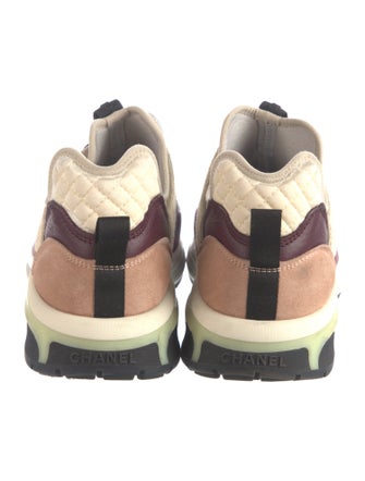 Chanel Interlocking CC Logo Suede Sneakers