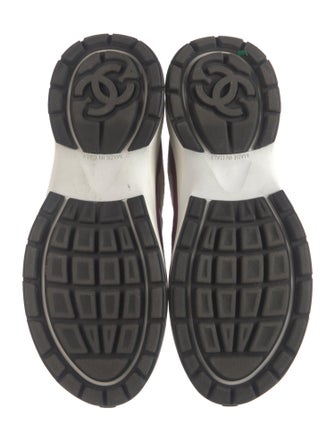 Chanel Interlocking CC Logo Suede Sneakers