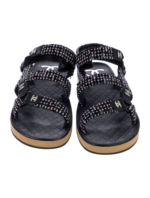 Chanel 2023 Interlocking CC Logo Slingback Sandals