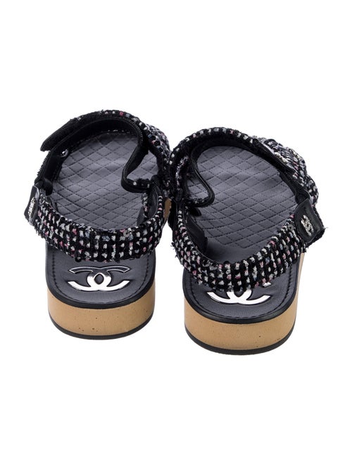 Chanel 2023 Interlocking CC Logo Slingback Sandals
