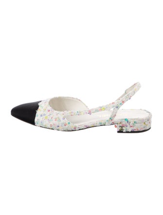 Chanel 2020 Interlocking CC Logo Slingback Flats