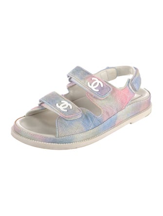 Chanel Dad Interlocking CC Logo Sandals