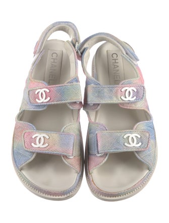 Chanel Dad Interlocking CC Logo Sandals