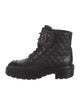 Chanel Interlocking CC Logo Calfskin Combat Boots