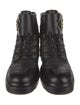 Chanel Interlocking CC Logo Calfskin Combat Boots