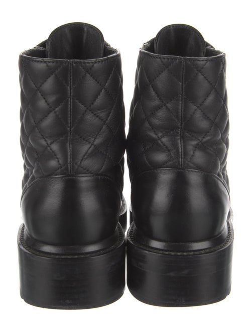Chanel Interlocking CC Logo Calfskin Combat Boots