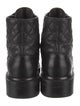 Chanel Interlocking CC Logo Calfskin Combat Boots