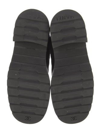 Chanel Interlocking CC Logo Calfskin Combat Boots