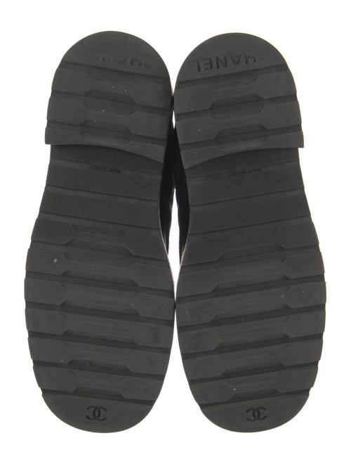 Chanel Interlocking CC Logo Calfskin Combat Boots