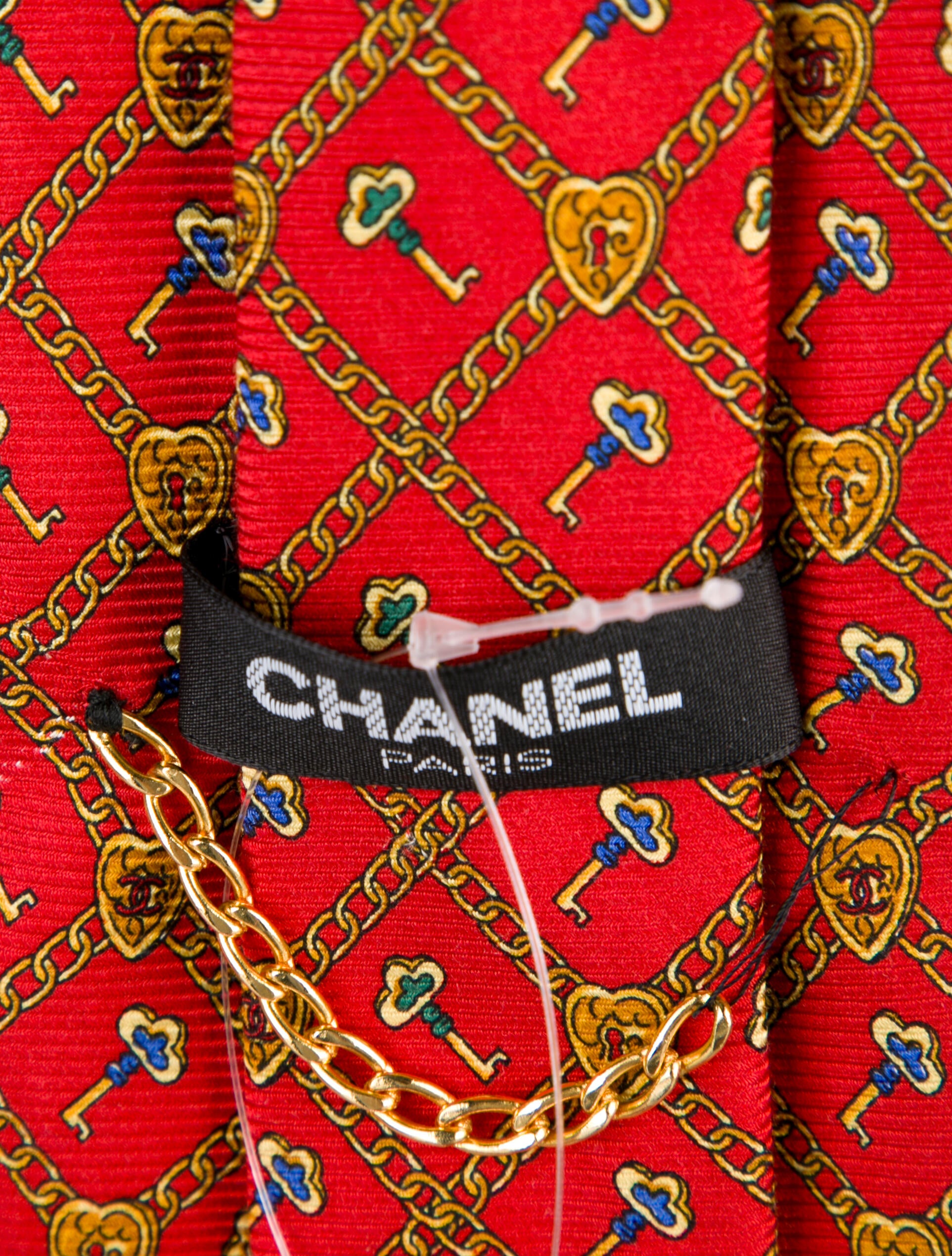 Chanel CC Keys Pattern Tie