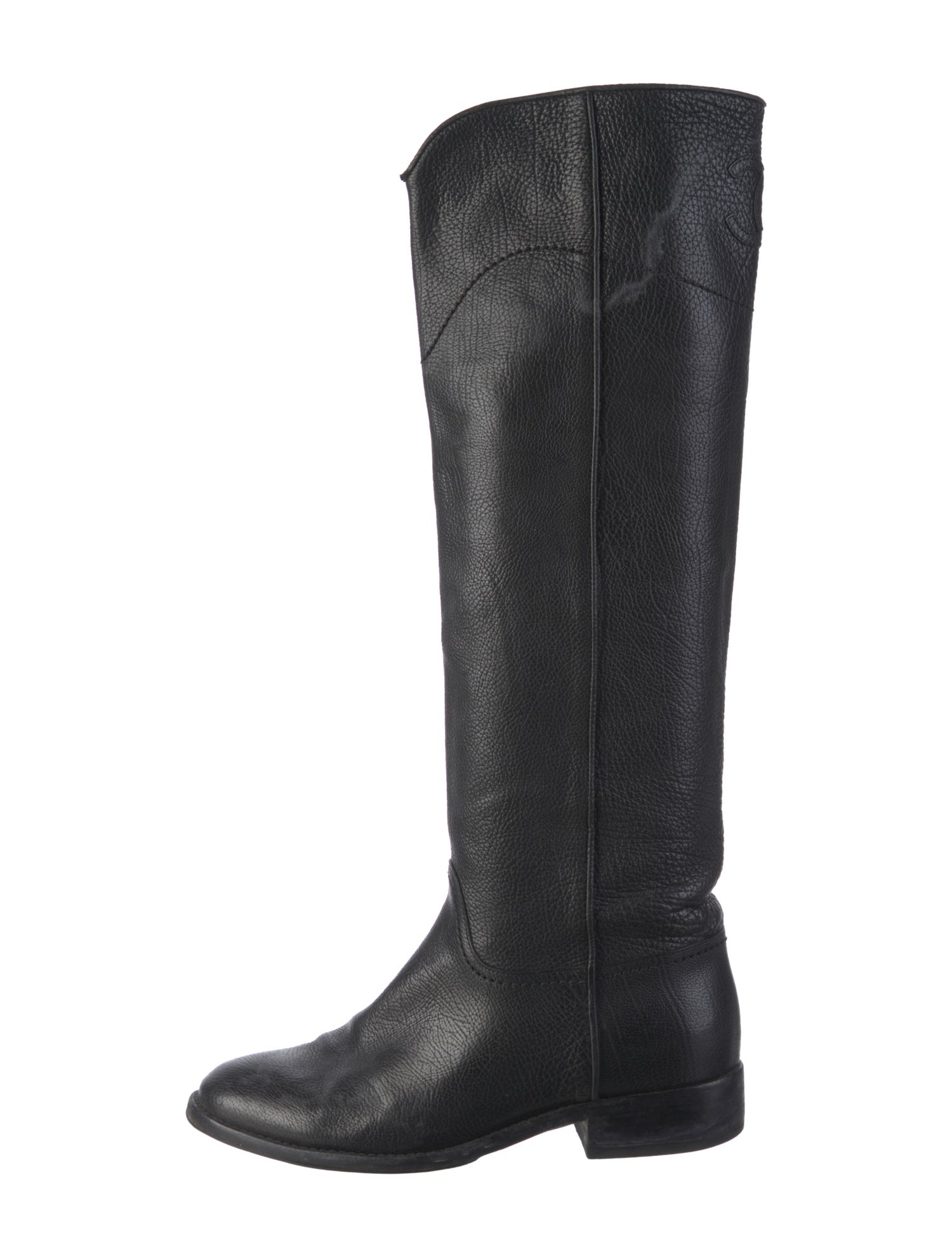 Chanel 2014 Interlocking CC Logo Riding Boots