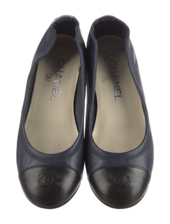 Chanel 2015 Interlocking CC Logo Ballet Flats