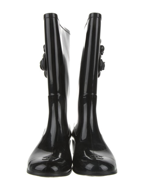 Chanel Interlocking CC Logo Rubber Rain Boots