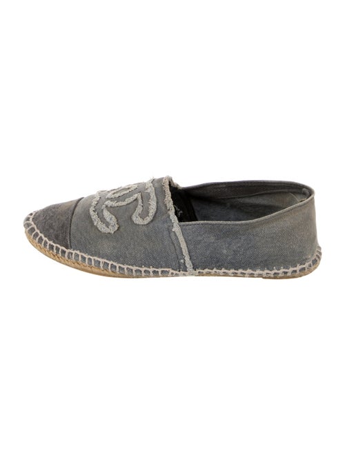 Chanel Interlocking CC Logo Denim Espadrilles