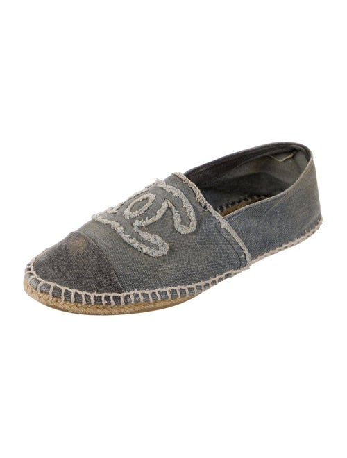 Chanel Interlocking CC Logo Denim Espadrilles
