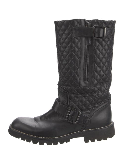 Chanel 2021 Interlocking CC Logo Combat Boots