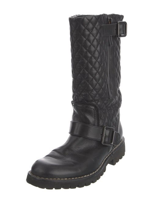 Chanel 2021 Interlocking CC Logo Combat Boots