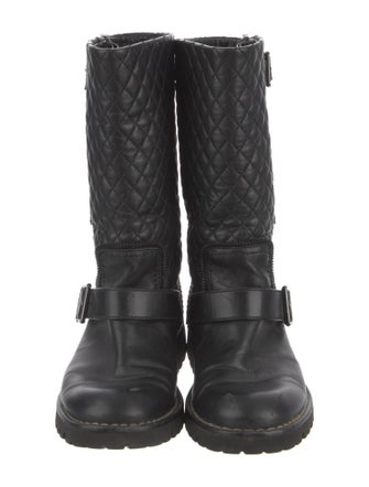Chanel 2021 Interlocking CC Logo Combat Boots