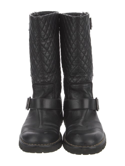Chanel 2021 Interlocking CC Logo Combat Boots