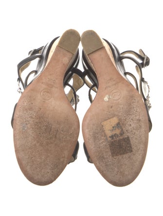 Chanel 2012 Interlocking CC Logo T-Strap Sandals