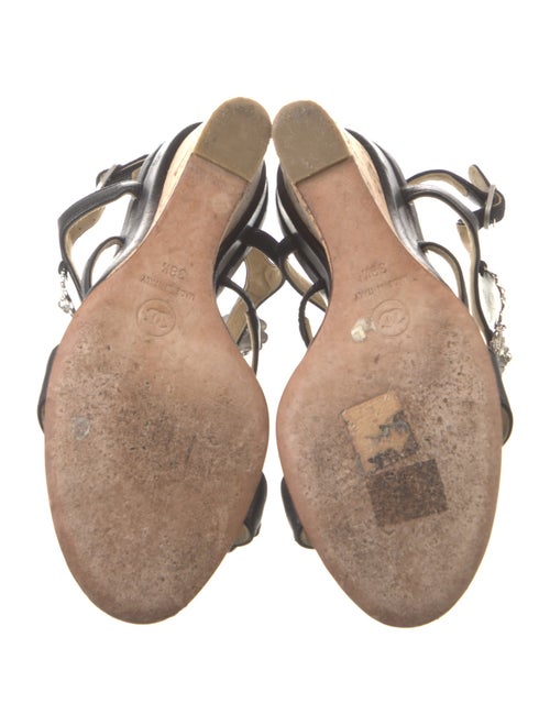 Chanel 2012 Interlocking CC Logo T-Strap Sandals