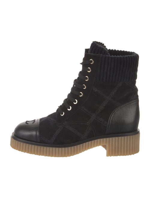 Chanel 2020 Interlocking CC Logo Combat Boots