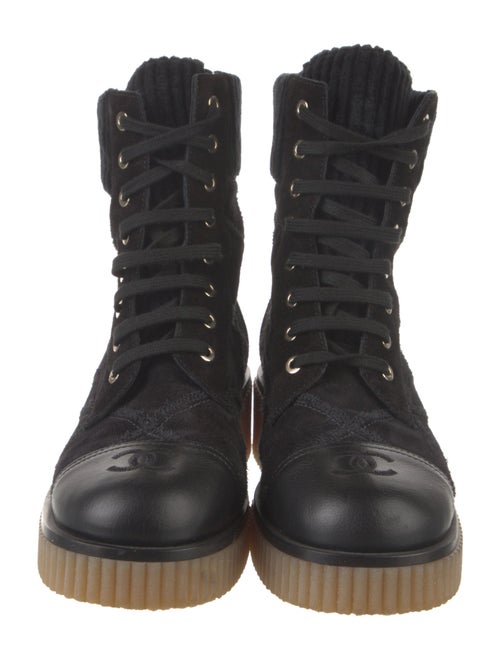 Chanel 2020 Interlocking CC Logo Combat Boots