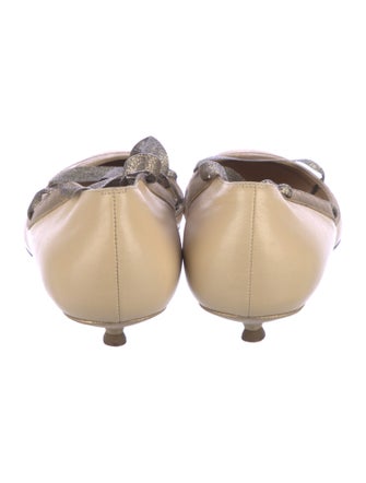 Chanel Interlocking CC Logo Lambskin Ballet Flats