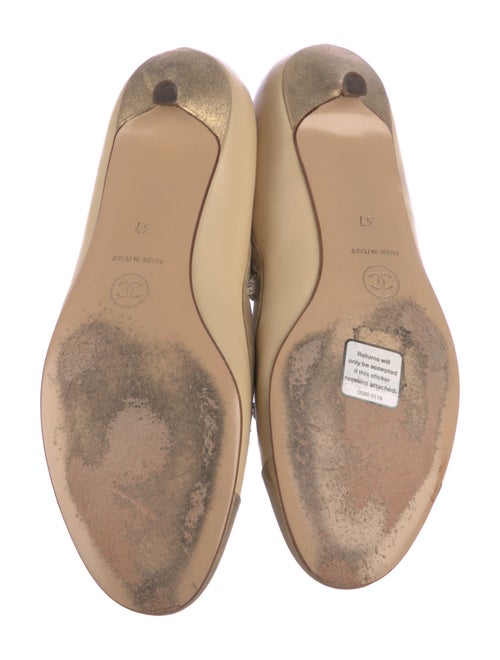 Chanel Interlocking CC Logo Lambskin Ballet Flats