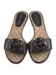 Chanel Interlocking CC Logo Lambskin Slides
