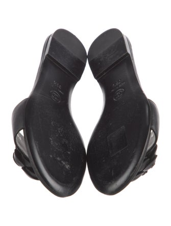 Chanel Interlocking CC Logo Lambskin Slides