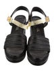 Chanel Interlocking CC Logo Embossed Leather Espadrilles