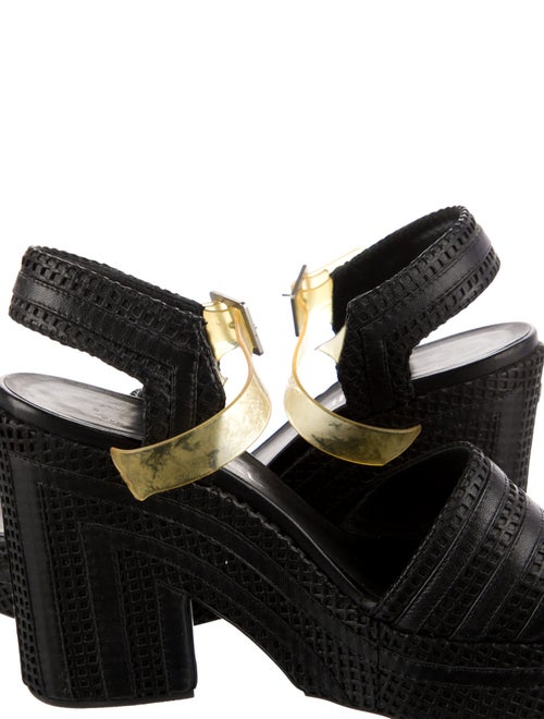 Chanel Interlocking CC Logo Embossed Leather Espadrilles