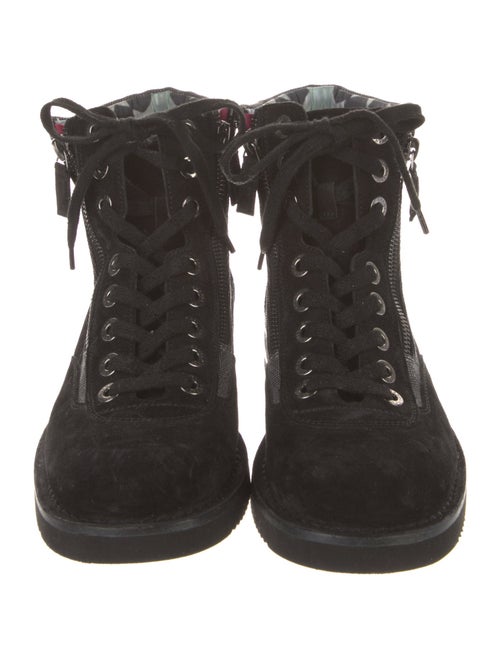 Chanel 2015 Interlocking CC Logo Combat Boots