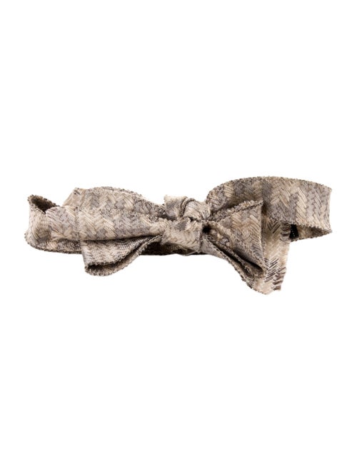 Chanel Patterned Silk Bow Tie