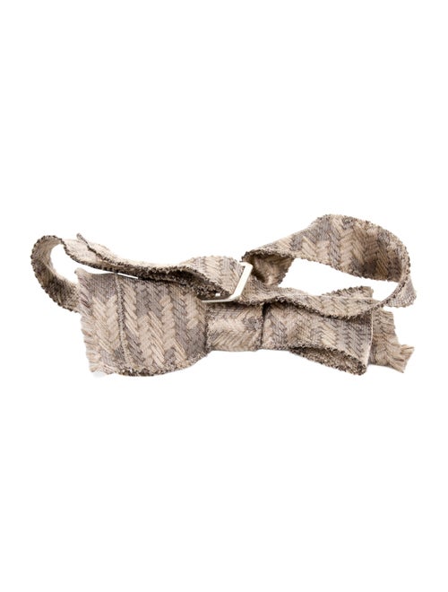 Chanel Patterned Silk Bow Tie