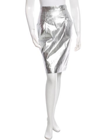 Chanel Metallic Pencil Skirt