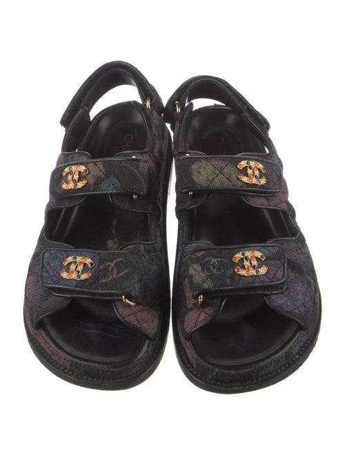 Chanel Interlocking CC Logo Canvas Slides