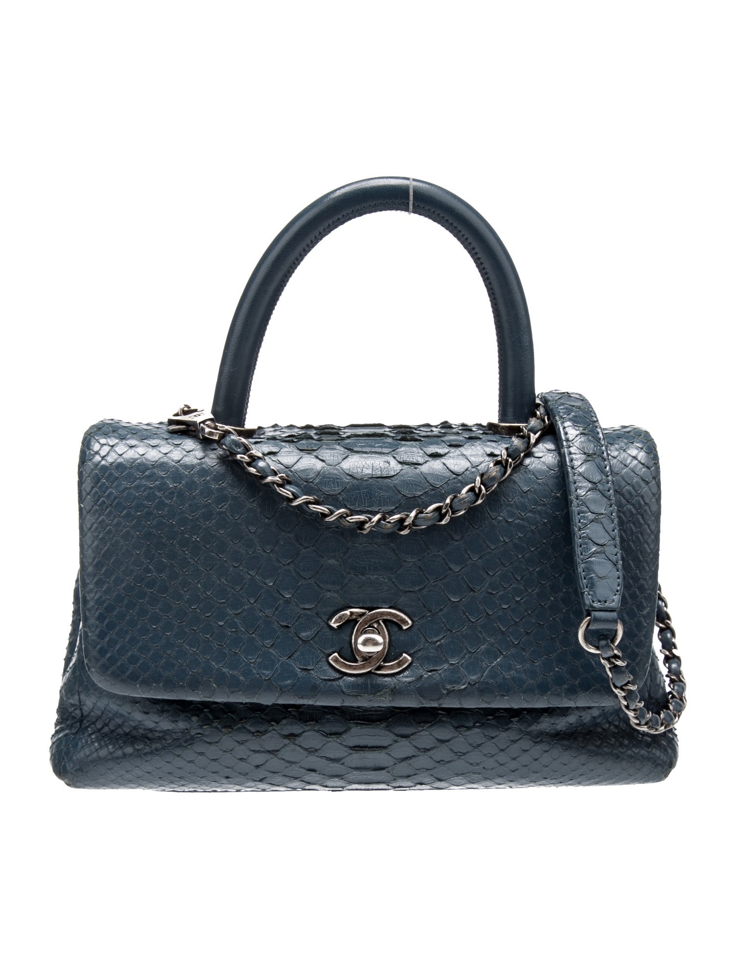 Chanel Mini Python Coco Handle Bag w/ Strap