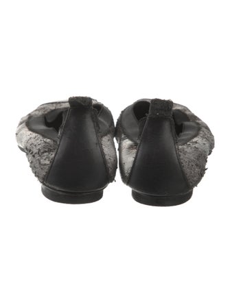 Chanel Interlocking CC Logo Leather Ballet Flats