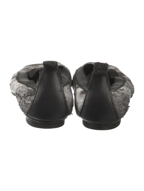 Chanel Interlocking CC Logo Leather Ballet Flats