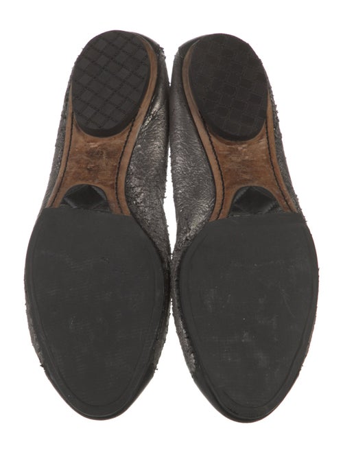 Chanel Interlocking CC Logo Leather Ballet Flats