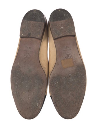 Chanel Interlocking CC Logo Leather Flats